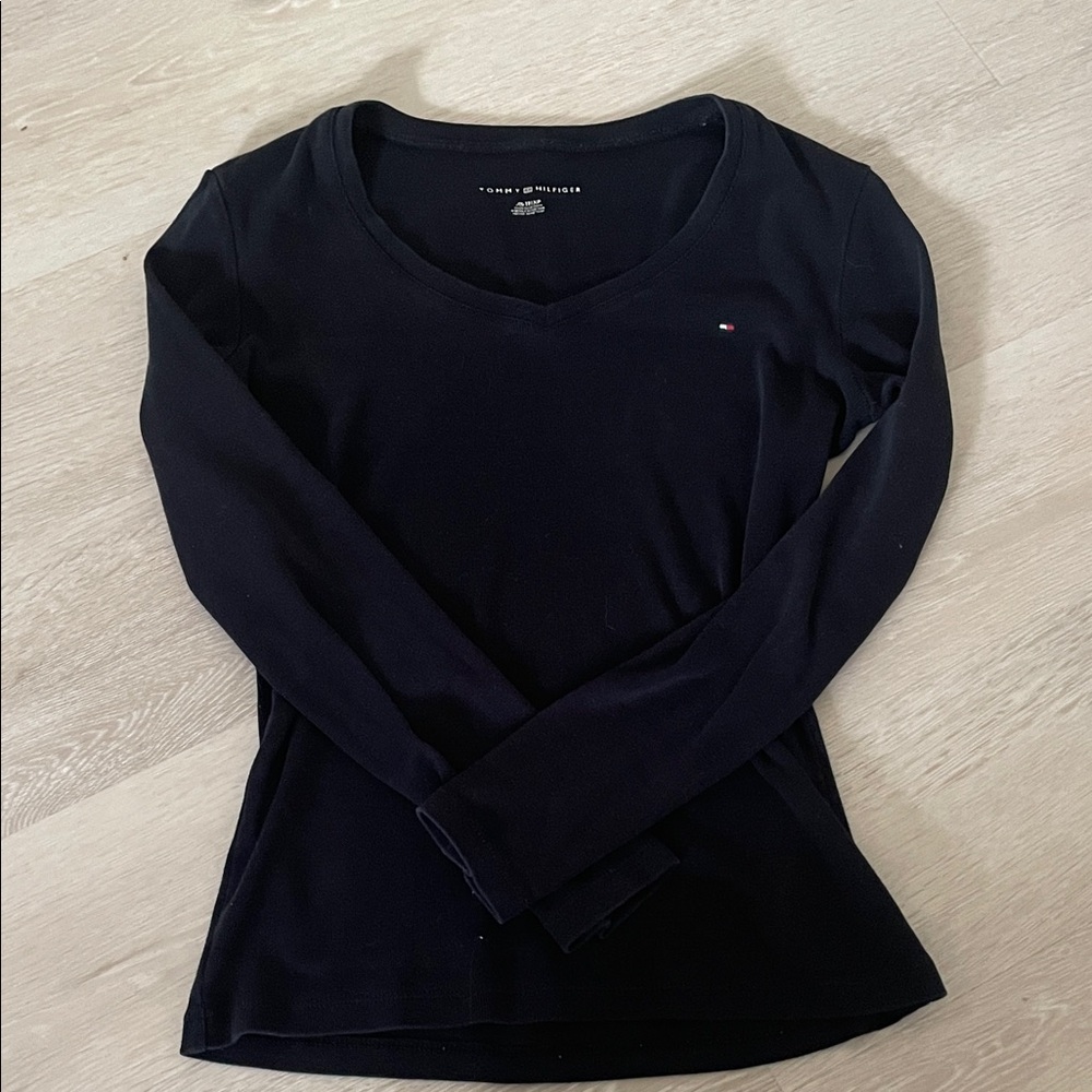Tommy Hilfiger Women's Black Long Sleeve Shirt